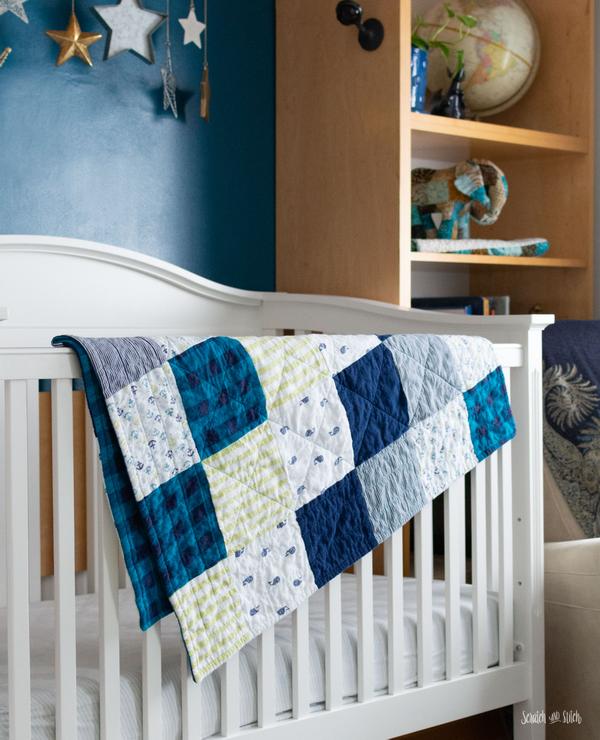 Simple Quilt Made From Upcycled Receiving Blankets