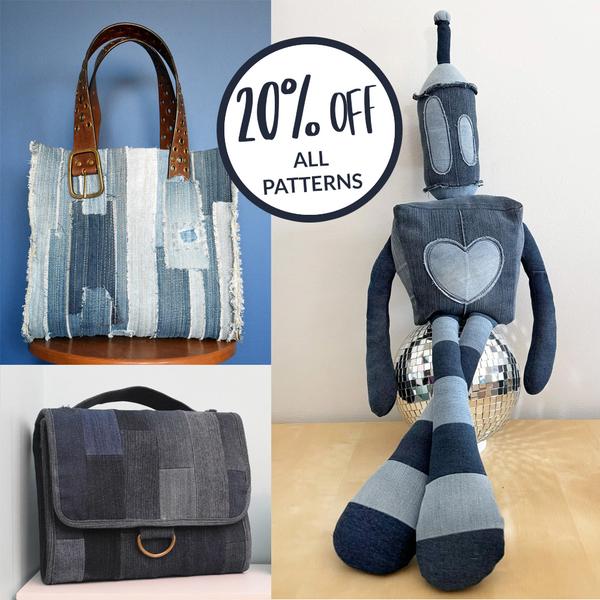 Black Friday Sale on Love Bear, Chain Snake, Tri-Fold Toiletry Bag, Denim Tote Bag