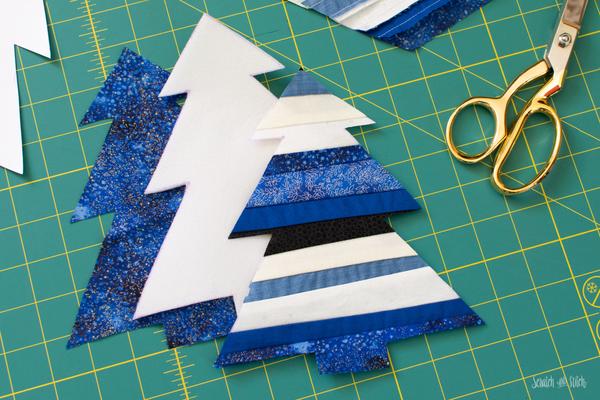 DIY Christmas Ornaments: Fabric Christmas Trees
