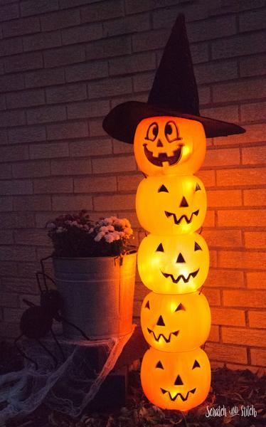 DIY Jack O' Lantern Totem
