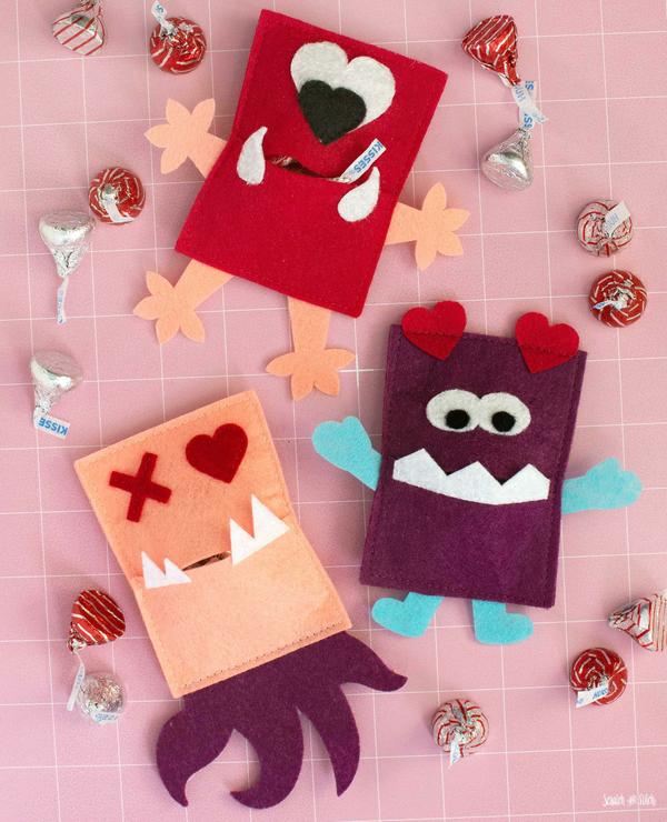 DIY Valentine Candy Monsters