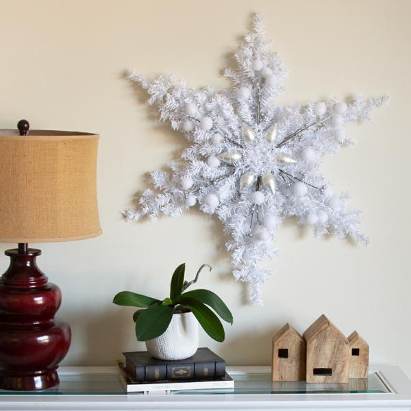 Dollar Store Snowflake Wreath