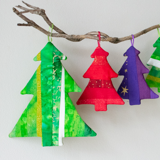 Fabric Christmas Tree Ornaments