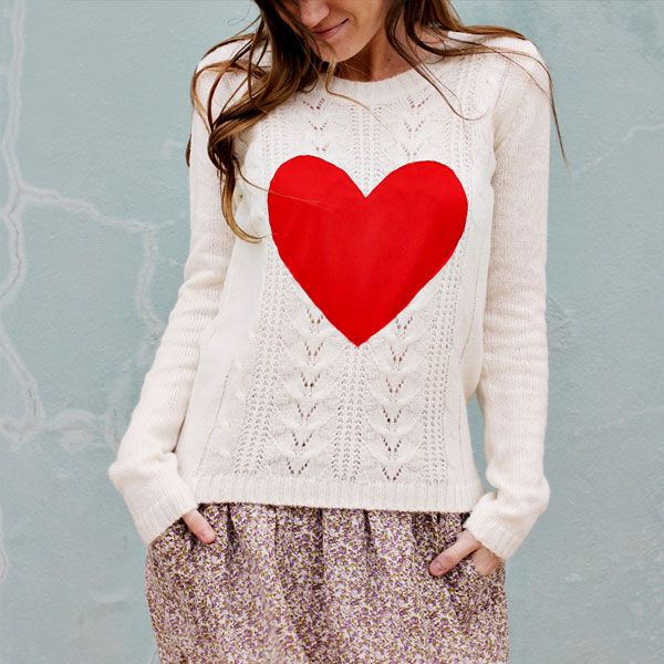 DIY Heart Sweater