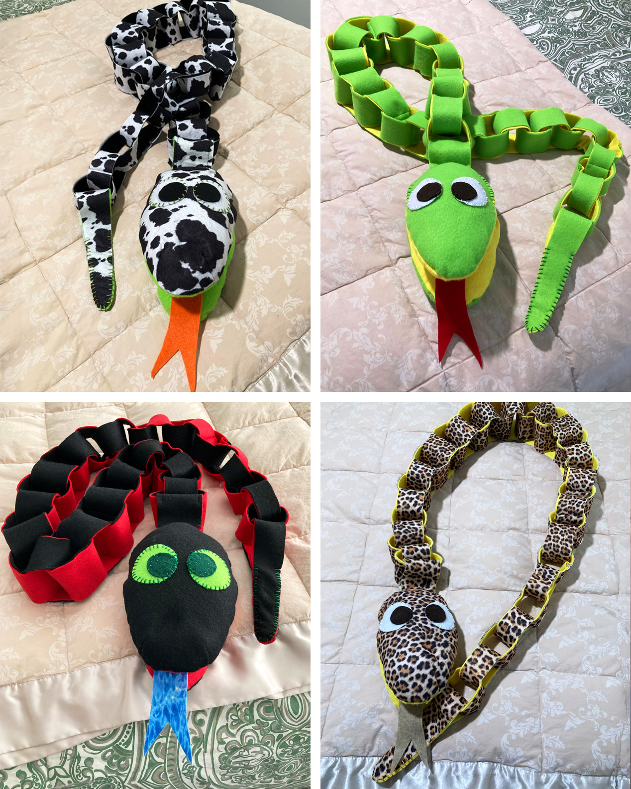 Felt Chain Snake Sewing Pattern