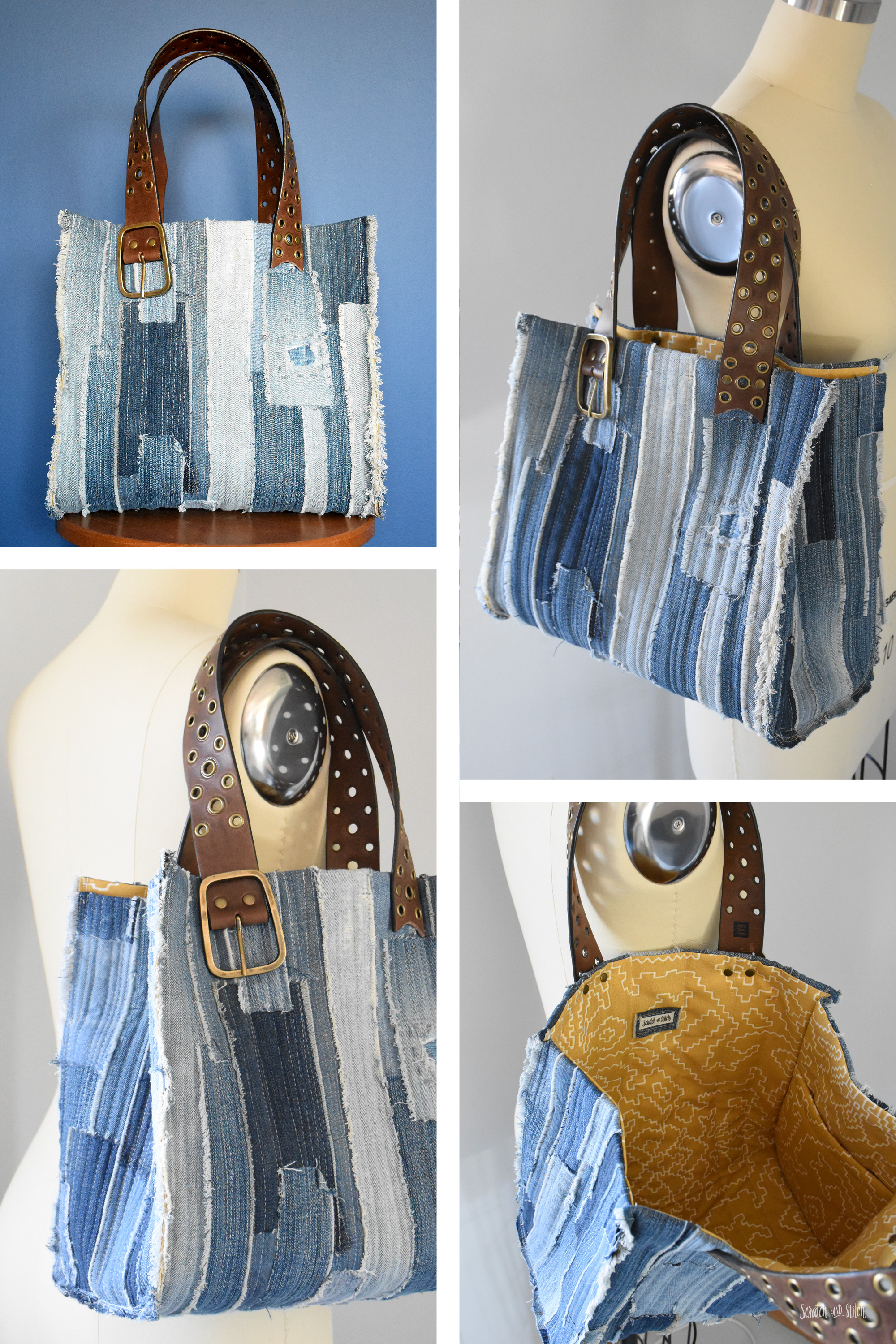 Denim Headline Tote Bag Sewing Pattern