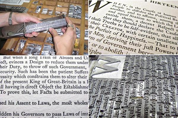 Mindy Belloff, typeface and reprint of the Declaration of Independence