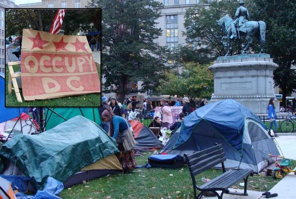 Occupy Wall Street camp, Zuccotti Park, near New York Stock Exchange, September 2011.