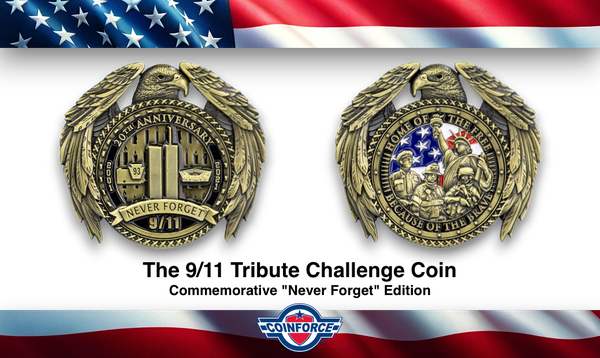 The 9/11 Tribute Challenge Coin - Commemorative "Never Forget" Edition