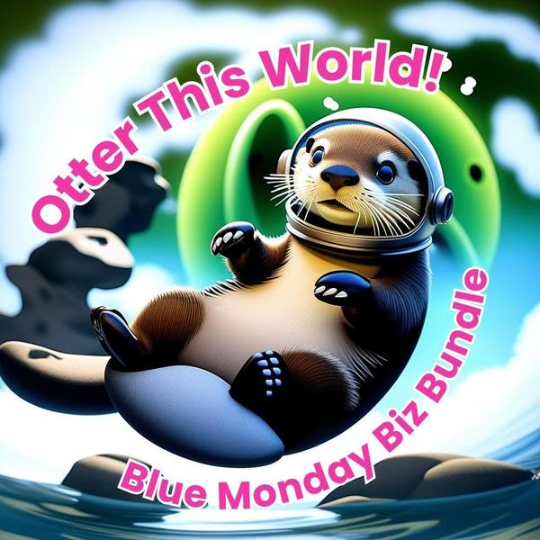 image of otter astronaut that says Otter this world blue monday biz bundle