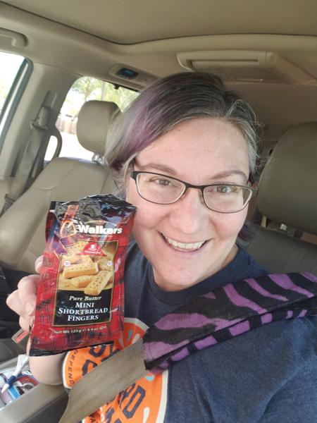 woman with snack