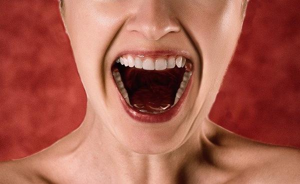 image of woman yelling