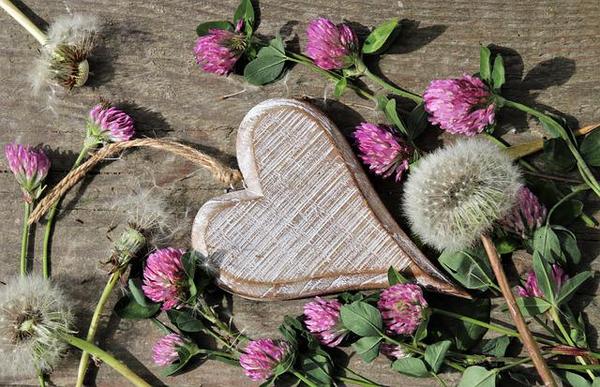 heart and flowers