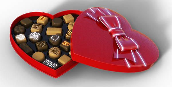 heart box of chocolates