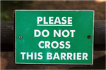 setting boundaries do not cross sign