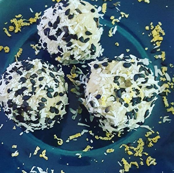 lemon coconut seed balls