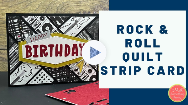 Rock & Roll Quilt Strip Card