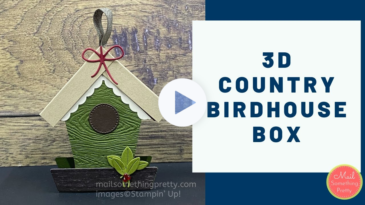 3D Country Birdhouse Box