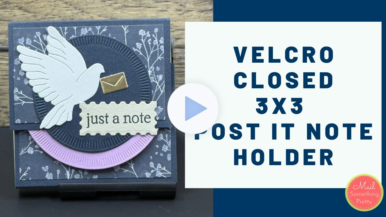 Velcro Closed Post It Note Holder