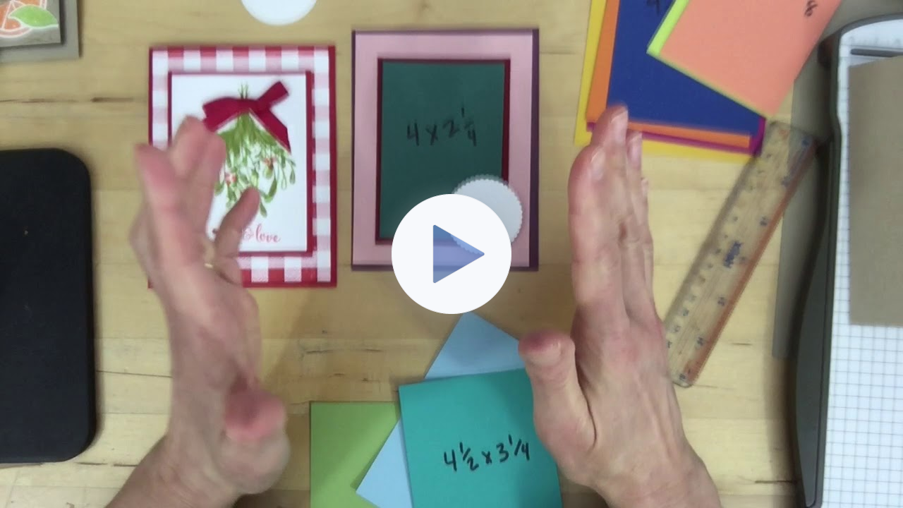How to cut & figure out sizes for the layers of a card