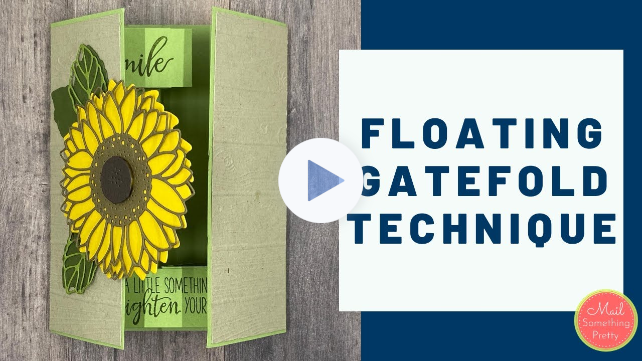 Floating Gatefold Sunflower Card