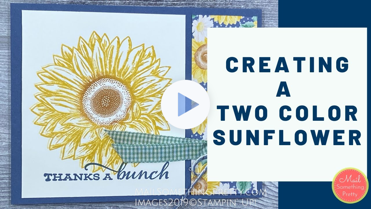 Creating a Two Color Sunflower Card