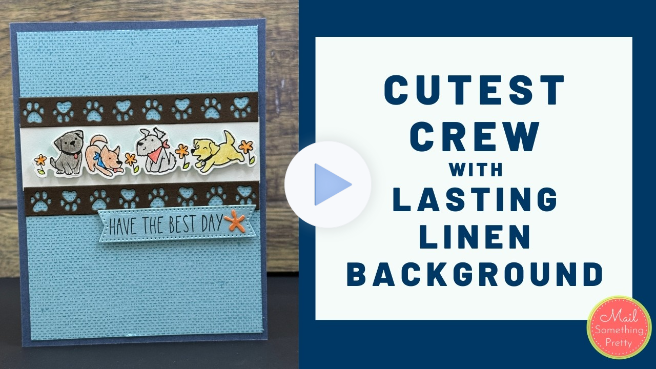 Watercolored Penciled Cutest Crew Dogs with Lasting Linen Background