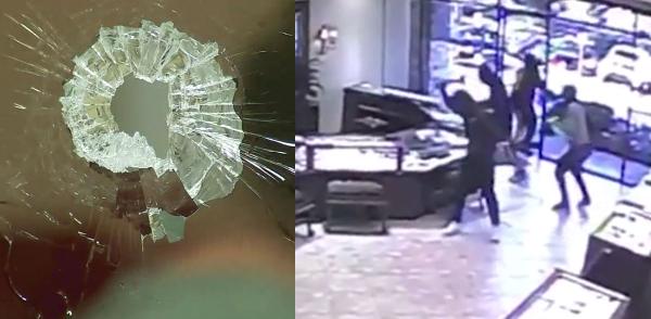 [VIDEO] Thieves Scatter As Jewelry Store Owner Shoots Through One-Way Mirror