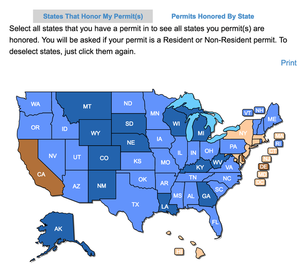 Concealed Carry Maps