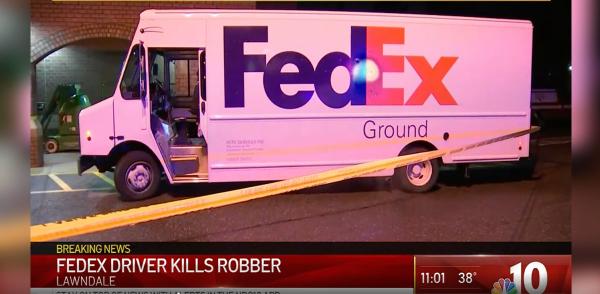 Armed Fedex Driver Kills Robber After Being Shot