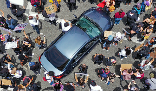 Vehicle Defense Against Violent Mobs