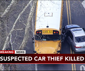 Armed Citizen Shoots, Kills Carjacker Who Then Crashes Into School Bus