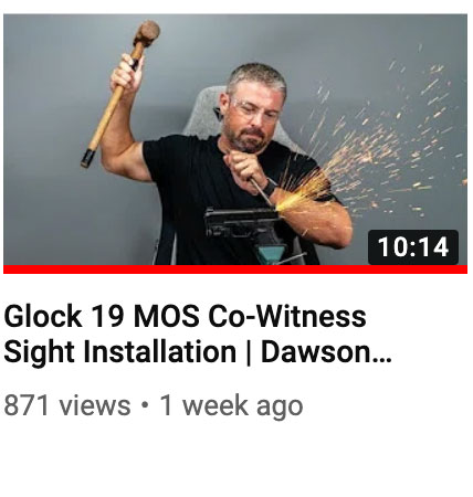 Glock 19 MOS Co-Witness Sight Installation | Dawson Precision Sights