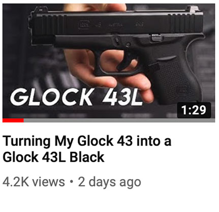 Turning My Glock 43 into a Glock 43L Black