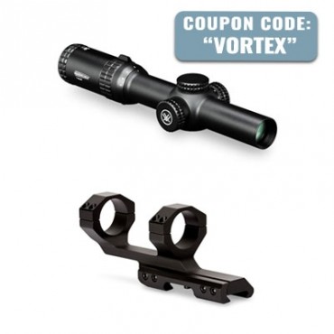 Vortex Strike Eagle 1-6x24 Riflescope and Sport Cantilever 30MM Ring Mount