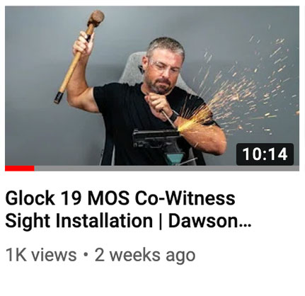 Glock 19 MOS Co-Witness Sight Installation | Dawson Precision Sights