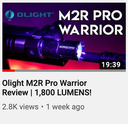 Olight M2R Pro Warrior Review | 1,800 Lumens!