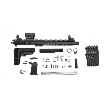 PSA10.5 carbine-length 5.56 NATO Pistol Kit with Vortex SPARC, MBUS Sights and 10 PMAGS