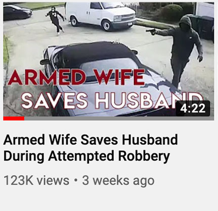 Armed Wife Saves Husband During Attempted Robbery