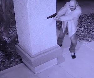 [VIDEO] Homeowner Exchanges Gunfire With Would Be Intruder On Other Side Of Front Door