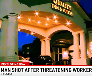 Woman Saves Co-workers Lives by Shooting a Man Threatening 3 Hotel Employees w/ a Knife