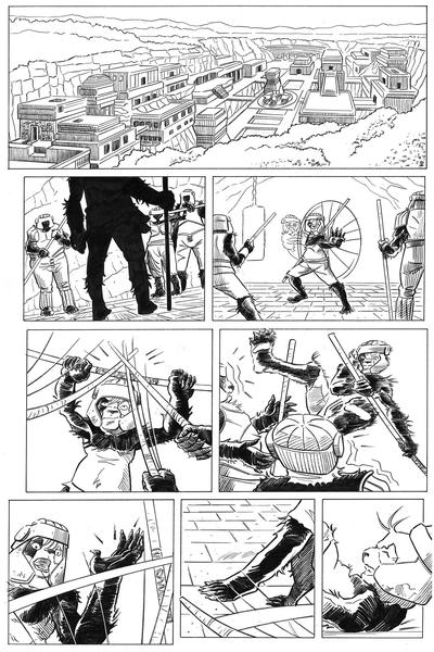 Battle Panda page 1 - inks