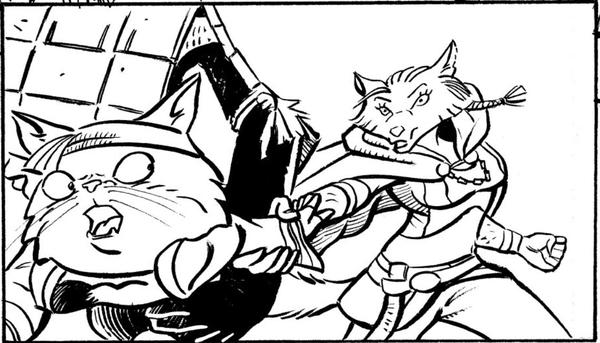 Battle Panda 2 - inked panel