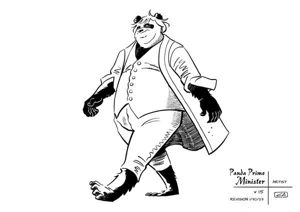 Panda Prime Minister - ink