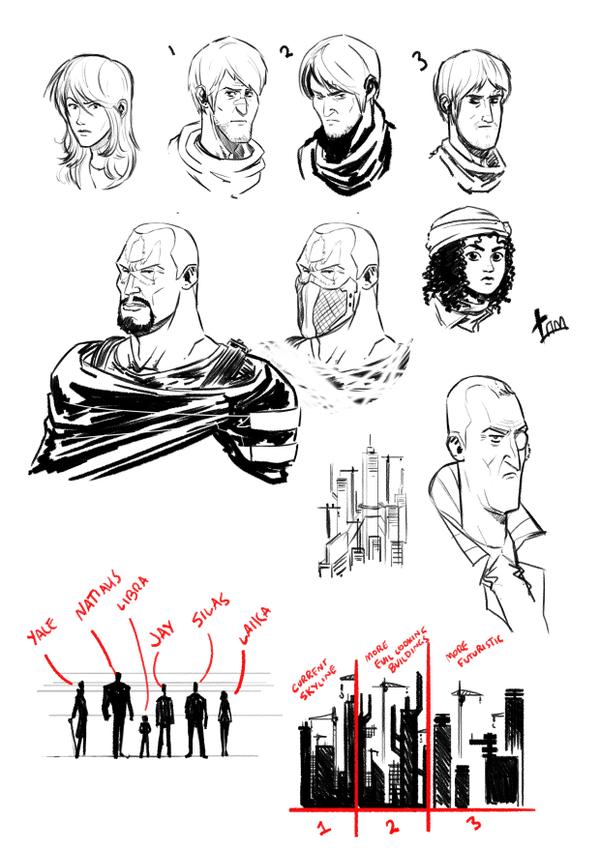 Tom's character designs