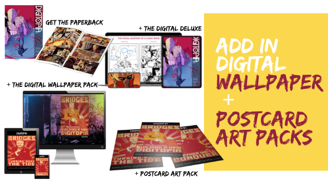 Digital wallpaper and postcard art set