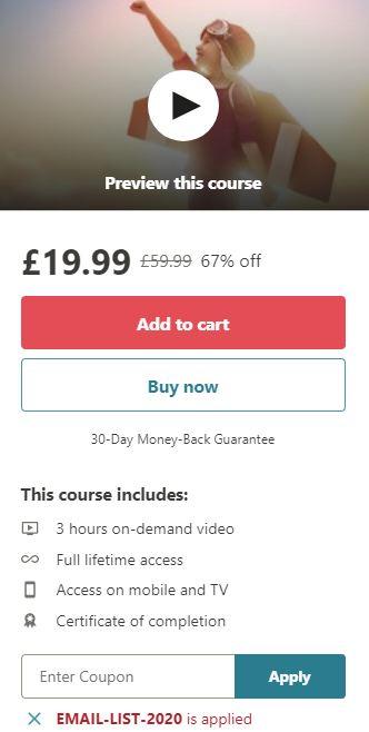 Udemy 90 Second Life Coach Deal