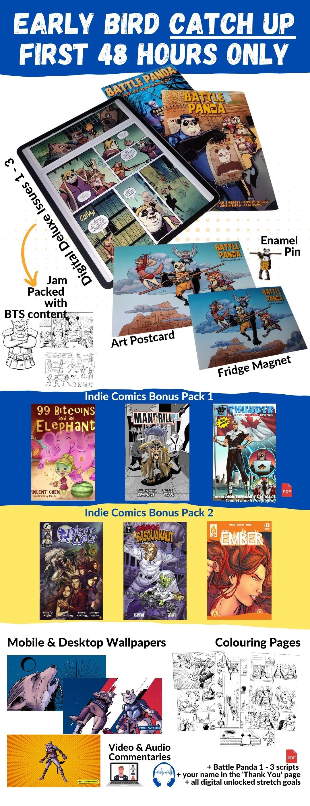 Battle Panda Early Bird poster - cathc up 