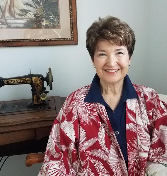 Mother with son baking