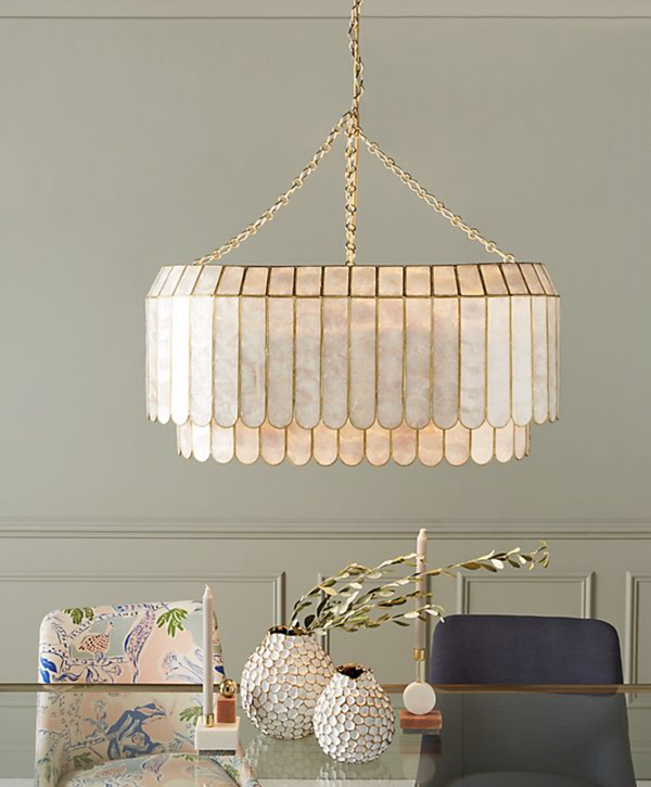 A new friend texted me three photos of three different, beautiful chandeliers